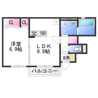デュラ・カーサ ラセーヌ【1階】の間取り