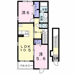 ミルト・ヴィラ A【2階】の間取り