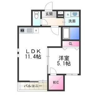 フジパレス堺大浜中町【101号室】の間取り