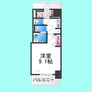S−RESIDENCE堺altklas【9階】の間取り