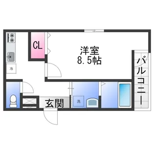 1Kの間取り画像