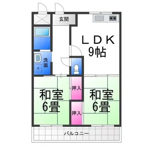 しののめハイツ2【2階】の間取り