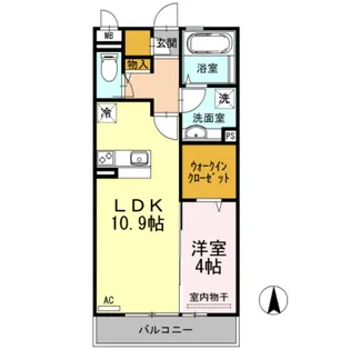 グランディール松原【2階】の間取り