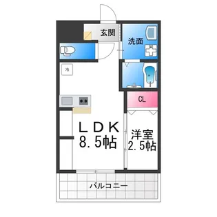 ジーイーオンズ【2階】の間取り