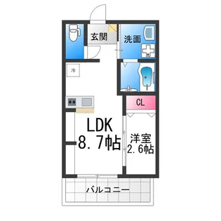 ジーイーオンズ【2階】の間取り