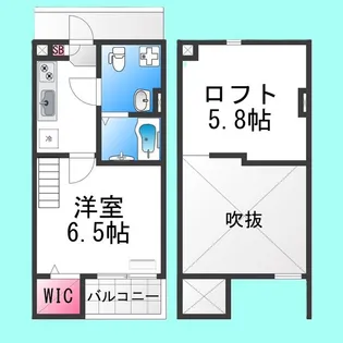 Carpe Diem堺【102号室】の間取り