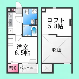Carpe Diem堺【101号室】の間取り