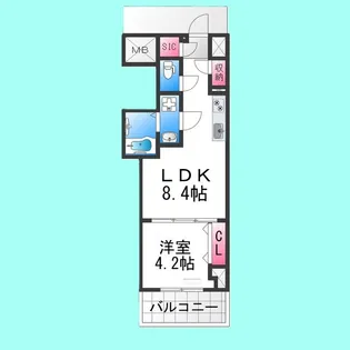 クローバー・グランツ三国ヶ丘【10階】の間取り