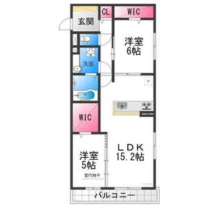 ラ ヴィータ鳳【1階】の間取り