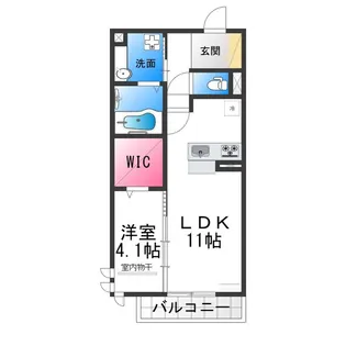 ラ ヴィータ鳳【2階】の間取り