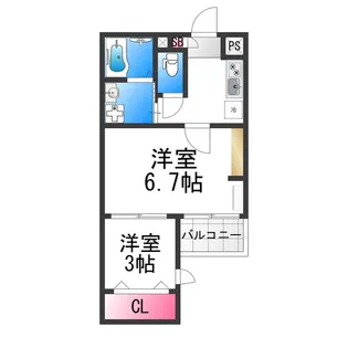 ジーイーシス【3階】の間取り