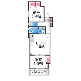 CASA CALMA菱木【3階】の間取り
