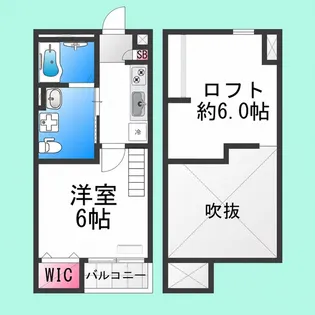 クレアーレ雅(クレアーレミヤビ)【102号室】の間取り