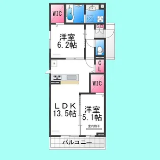 パサログランデ永代町【2階】の間取り