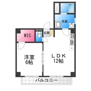 シティーコート北瓦町【302号室】の間取り