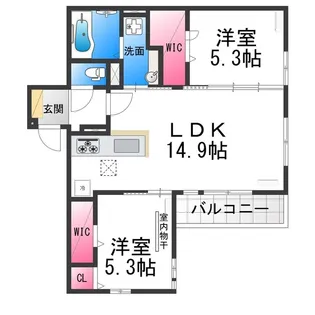 パサログランデ三条通【1階】の間取り