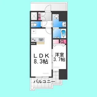 S−RESIDENCE堺blaze【3階】の間取り