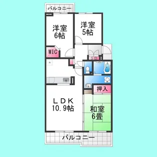 サニーコート鳳南【3階】の間取り