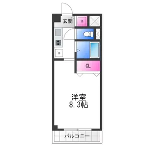 パルファン梅北【302号室】の間取り