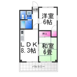 ダイバーシティ鉄砲町【101号室】の間取り