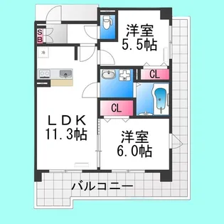 プレステージ10番館【503号室】の間取り