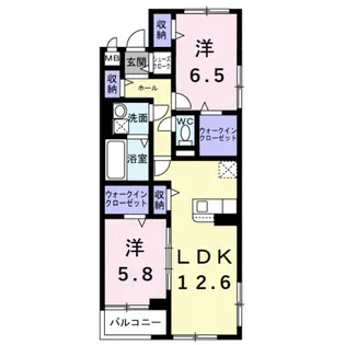 アイマコート 初芝【2階】の間取り