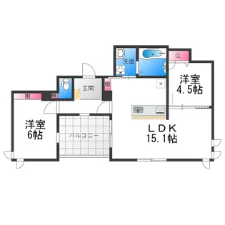 メゾン紬【3階】の間取り