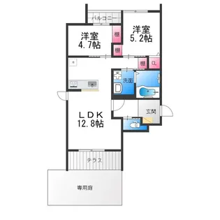 メゾン紬【303号室】の間取り