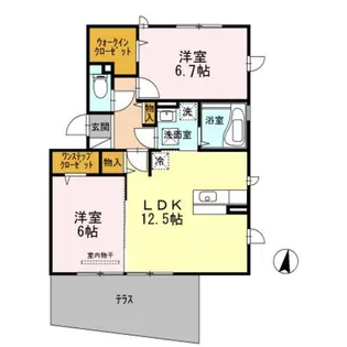 パルクソレイユⅢ【1階】の間取り