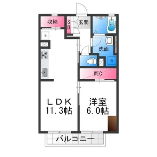 カーサ・ヴェルデ【2階】の間取り