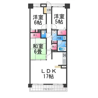 ソルプラーサ堺【1404号室】の間取り