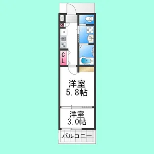 シーエムアンウエスト【3階】の間取り