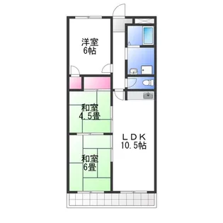 ヒカリハイツドイ2号館【3階】の間取り