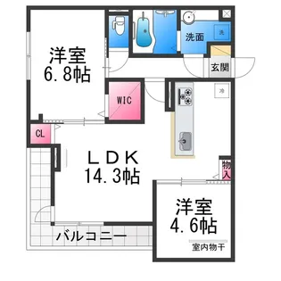 Liberty Island 【2階】の間取り