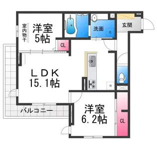 Liberty Island 【2階】の間取り