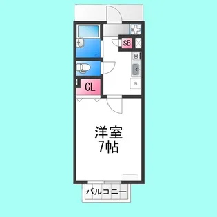 パセオ西之町【2階】の間取り