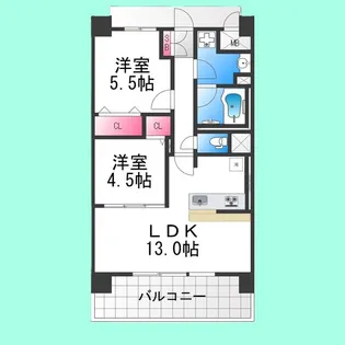 アトリエール堺寺地町【3階】の間取り