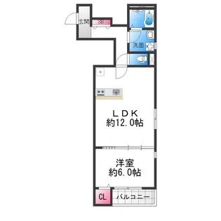 ハウスモメゾン大浜A棟【1階】の間取り