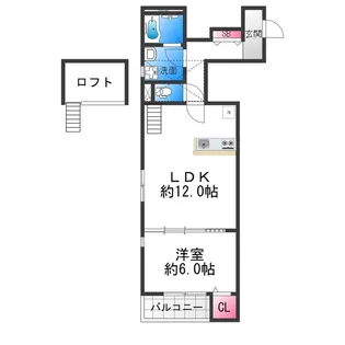 ハウスモメゾン大浜B棟【3階】の間取り