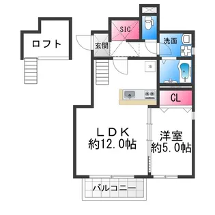 ハウスモメゾン大浜B棟【3階】の間取り