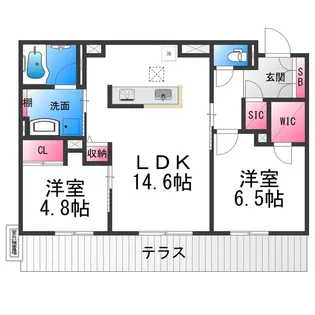 シャーメゾン ワイズベル【1階】の間取り