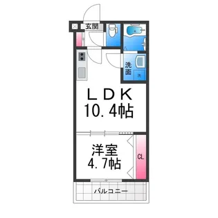 TKアンバーコート浜寺Ⅲ【2階】の間取り