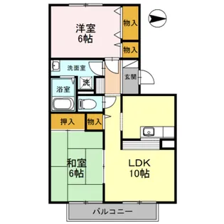 フレンドコーポ A棟【2階】の間取り