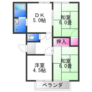 フレグランス鳳【1階】の間取り