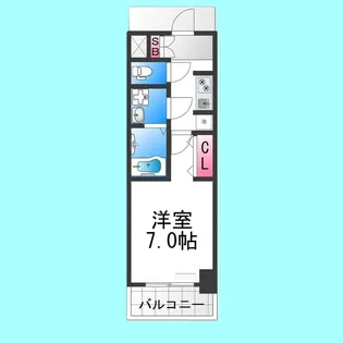 S−RESIDENCE堺浜寺axial【9階】の間取り