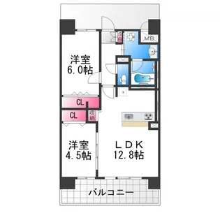 フェリスシエロ堺【1階】の間取り