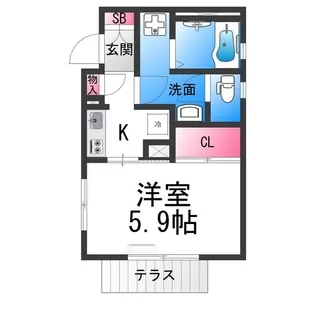 カーサ バウム【1階】の間取り