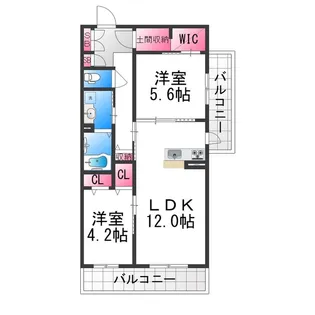 ファイブヒルズ欅【301号室】の間取り