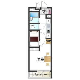 レオパレスネスト中百舌鳥Ⅱ【201号室】の間取り