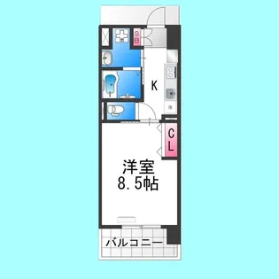 フィオレ・レジデンス出島海岸通【802号室】の間取り